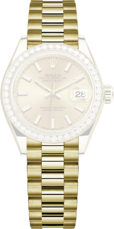 Rolex,Lady-Datejust 28mm,28mm,Yellow Gold,Champagne,Automatic,Day,55hours,279138RBR,279138RBR-0014