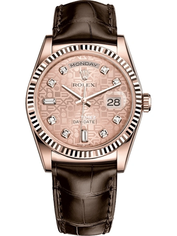 Rolex,Day-Date 36 36mm,36mm,Rose Gold,Pink,Automatic,Date,Day,118135,118135-0081
