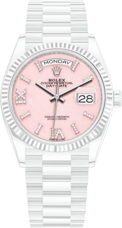 Rolex,Day-Date 36 36mm,36mm,Platinum,Pink,Automatic,Date,Day,128236,128236-0006