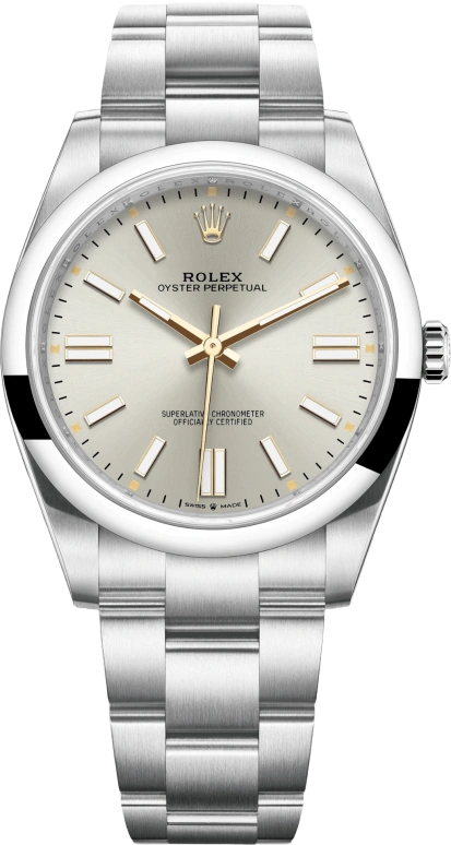 Rolex,Oyster Perpetual 41mm,41mm,Stainless Steel,Silver,Automatic,70hours,In-house Caliber,124300,124300-0001