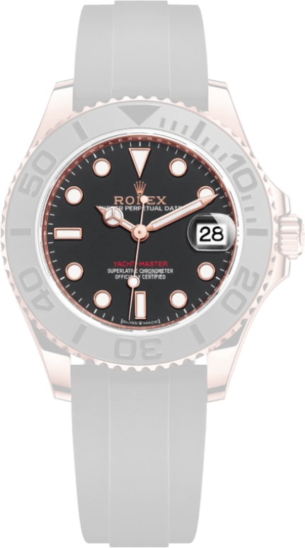 Rolex,Yacht-Master 37mm,37mm,Everose Gold,Black,Automatic,Day,55hours,268655,268655-0017