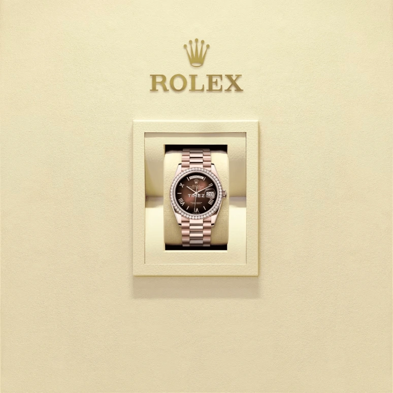 Rolex,Day-Date 36 36mm,36mm,Everose Gold,Brown,Automatic,Date,Day,128345RBR,128345RBR-0075