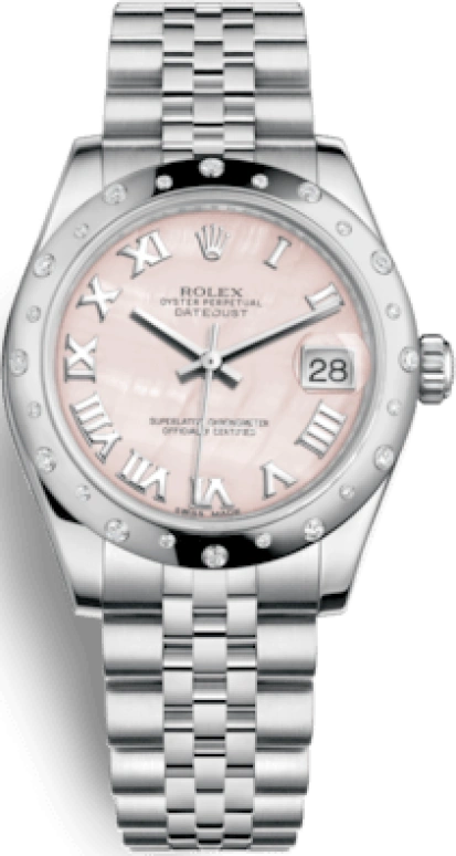 Rolex,Datejust 31 31mm,31mm,Oystersteel,White Gold,Pink,Automatic,Day,48hours,178344,178344-0033