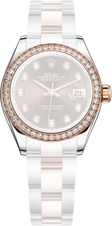 Rolex,Lady-Datejust 28mm,28mm,Everose Gold,Oystersteel,Brown,Automatic,Day,55hours,279381RBR,279381RBR-0012