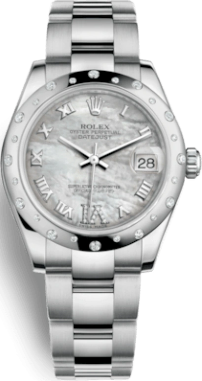Rolex,Datejust 31 31mm,31mm,White Gold,Stainless Steel,White,Automatic,Day,48hours,178344,178344-0024