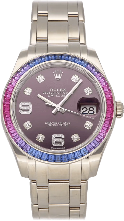 Rolex,Pearlmaster 39mm,39mm,White Gold,Purple,Automatic,Day,70hours,Drake,86349SAFUBL,86349SAFUBL-0002