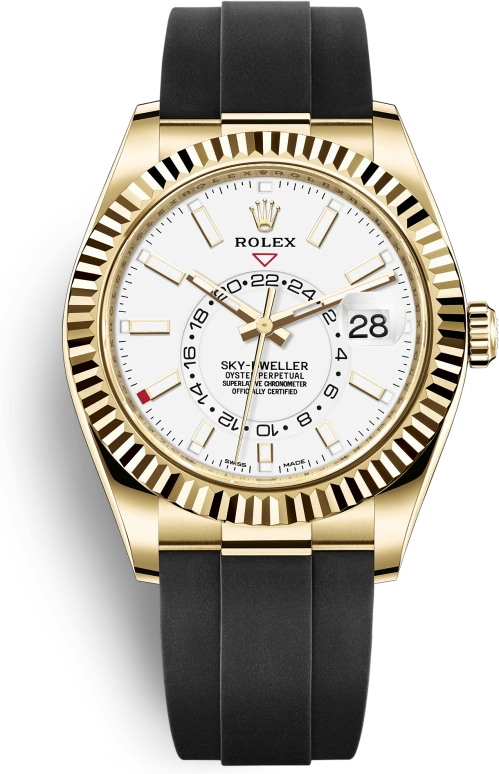 Rolex,Sky-Dweller 42mm,42mm,Yellow Gold,White,Automatic,Month,Day,Dule Time,Phil Foden,326238,326238-0006