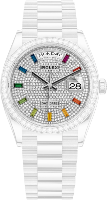 Rolex,Day-Date 36 36mm,36mm,White Gold,Automatic,Date,Day,128349RBR,128349RBR-0006