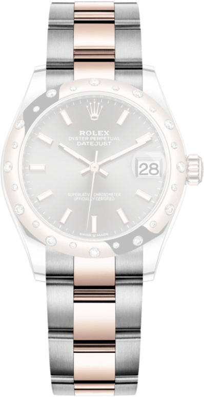 Rolex,Datejust 31 31mm,31mm,Rose Gold,Stainless Steel,Grey,Automatic,Day,55hours,278341RBR,278341RBR-0017