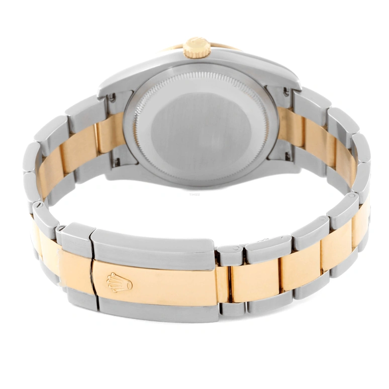 Rolex,Datejust 36 36mm,36mm,Stainless Steel,Yellow Gold,White,Automatic,Day,48hours,116263 Turn,116263 Turn-O-Graph white Oyster Green Hand