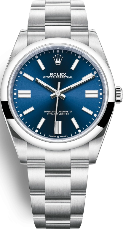 Rolex,Oyster Perpetual 41mm,41mm,Stainless Steel,Blue,Automatic,70hours,In-house Caliber,124300,124300-0003