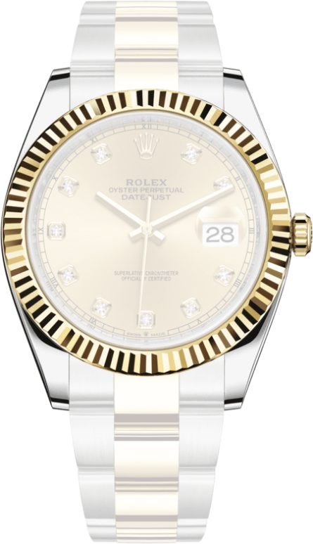 Rolex,Datejust 41 41mm,41mm,Yellow Gold,Stainless Steel,Champagne,Automatic,Day,70hours,126333,126333-0011