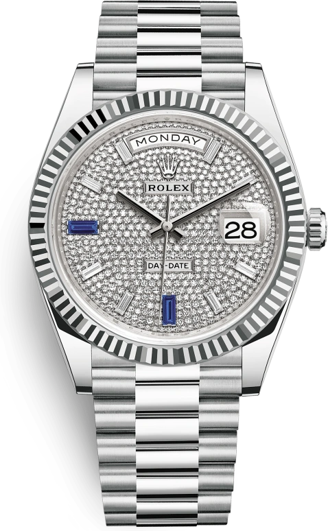 Rolex,Day-Date 40 40mm,40mm,Platinum,Silver,Automatic,Date,Day,228236,228236-0009