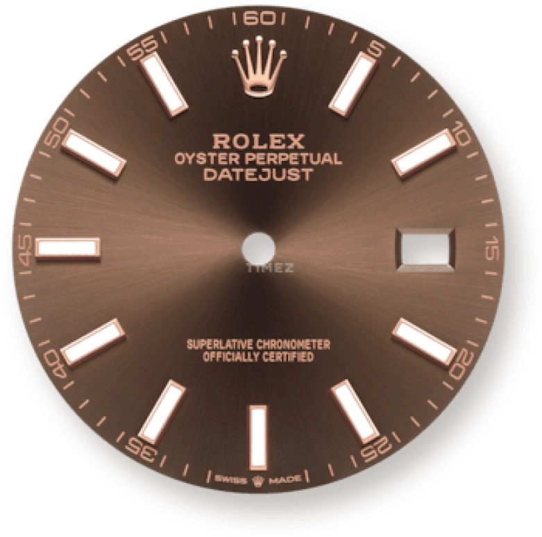 Rolex,Datejust 41 41mm,41mm,Rose Gold,Stainless Steel,Brown,Automatic,Day,70hours,126331,126331-0002