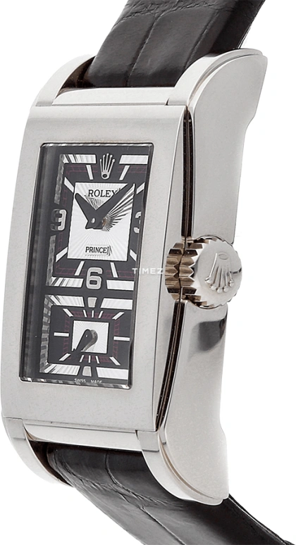 Rolex,Cellini 45x29mm,45x29mm,White Gold,Dual,Black,Silver,Handwound,72hours,In-house Caliber,54439