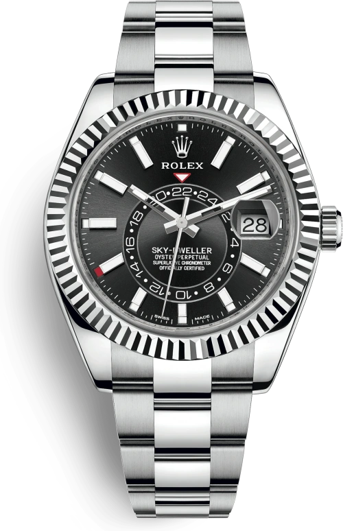 Rolex,Sky-Dweller 42mm,42mm,White Gold,Stainless Steel,Black,Automatic,Annual Calendar,Month,Date,326934,326934-0005