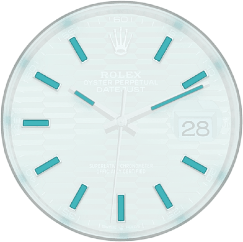 Rolex,Datejust 41 41mm,41mm,White Gold,Stainless Steel,Green,Automatic,Day,70hours,126334,126334-0029