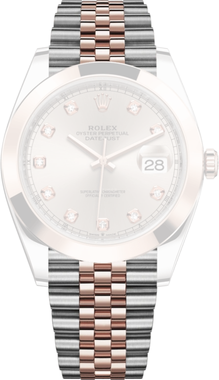 Rolex,Datejust 41 41mm,41mm,Rose Gold,Stainless Steel,Pink,Automatic,Day,70hours,126301,126301-0008