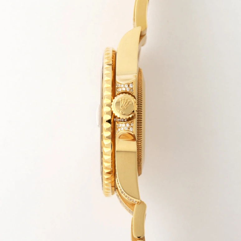 Rolex,GMT-Master II 40mm,40mm,Yellow Gold,Silver,Gold,Automatic,Day,Dule Time,116758SARU,116758SARU-Pave Diamond