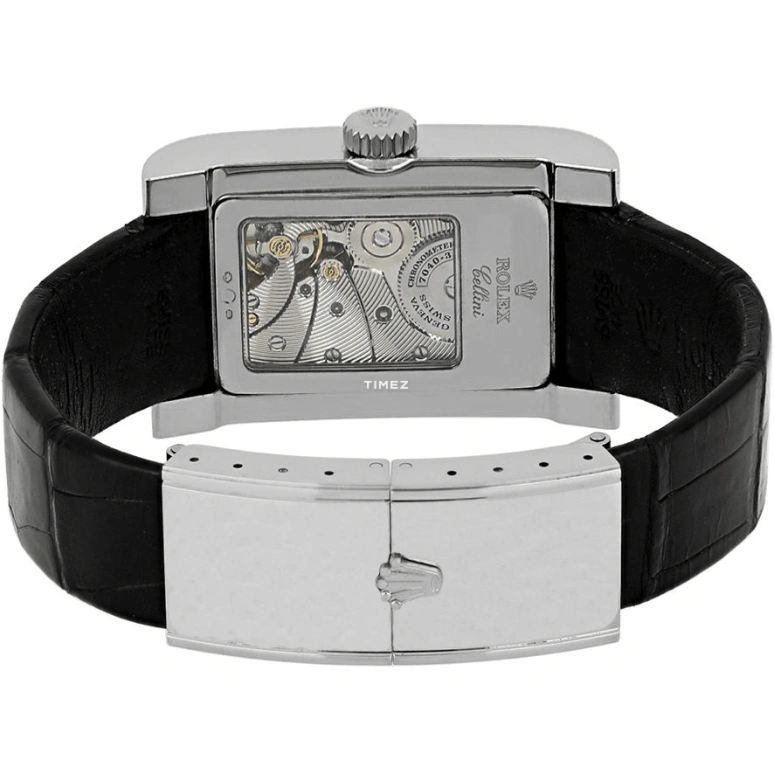 Rolex,Cellini 45x29mm,45x29mm,White Gold,Silver,Handwound,In-house Caliber,Crystal Glass,Sapphire,54419