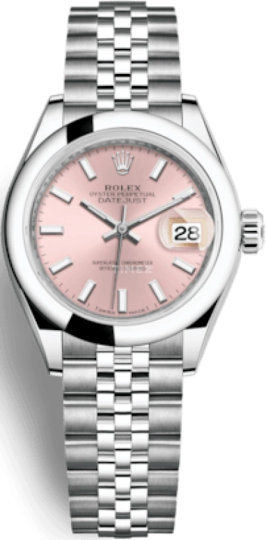 Rolex,Lady-Datejust 28mm,28mm,Oystersteel,Pink,Automatic,Day,55hours,279160,279160-0001