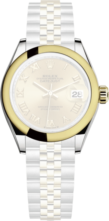 Rolex,Lady-Datejust 28mm,28mm,Yellow Gold,Oystersteel,Champagne,Automatic,Day,55hours,279163,279163-0009
