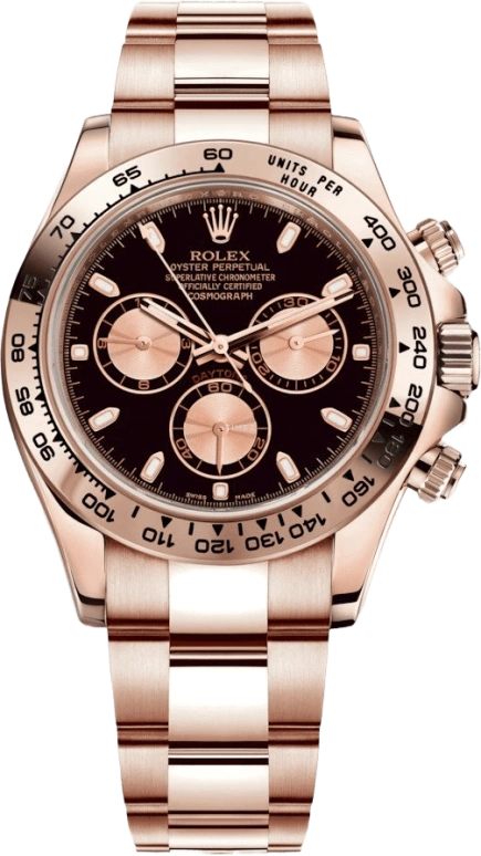 Rolex,Daytona 40mm,40mm,Rose Gold,Black,Automatic,Chronograph,Column Wheel,116505,116505-0008