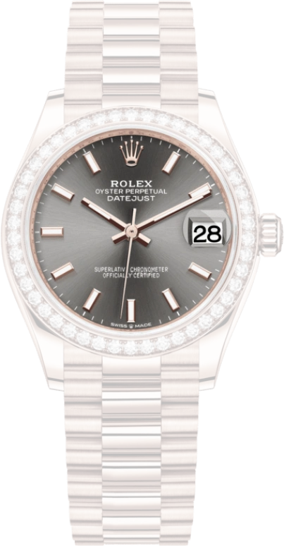 Rolex,Datejust 31 31mm,31mm,Rose Gold,Grey,Automatic,Day,55hours,278285RBR,278285RBR-0021