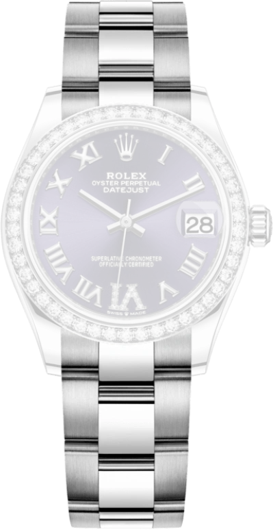 Rolex,Datejust 31 31mm,31mm,White Gold,Stainless Steel,Purple,Automatic,Day,55hours,278384RBR,278384RBR-0029