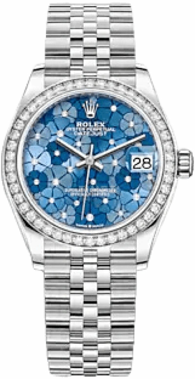 Rolex,Datejust 31 31mm,31mm,White Gold,Stainless Steel,Blue,Automatic,Day,55hours,278384RBR,278384RBR-0040