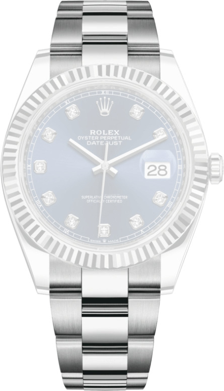 Rolex,Datejust 41 41mm,41mm,White Gold,Stainless Steel,Blue,Automatic,Day,70hours,126334,126334-0015