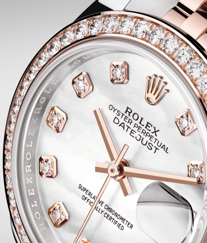 Rolex,Lady-Datejust 28mm,28mm,Rose Gold,Stainless Steel,White,Automatic,Day,55hours,279381RBR,279381RBR-0013