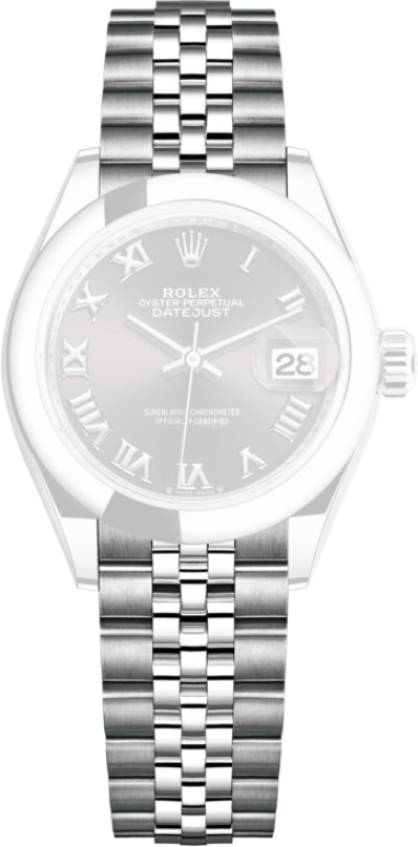 Rolex,Lady-Datejust 28mm,28mm,Stainless Steel,Grey,Automatic,Day,55hours,279160,279160-0011