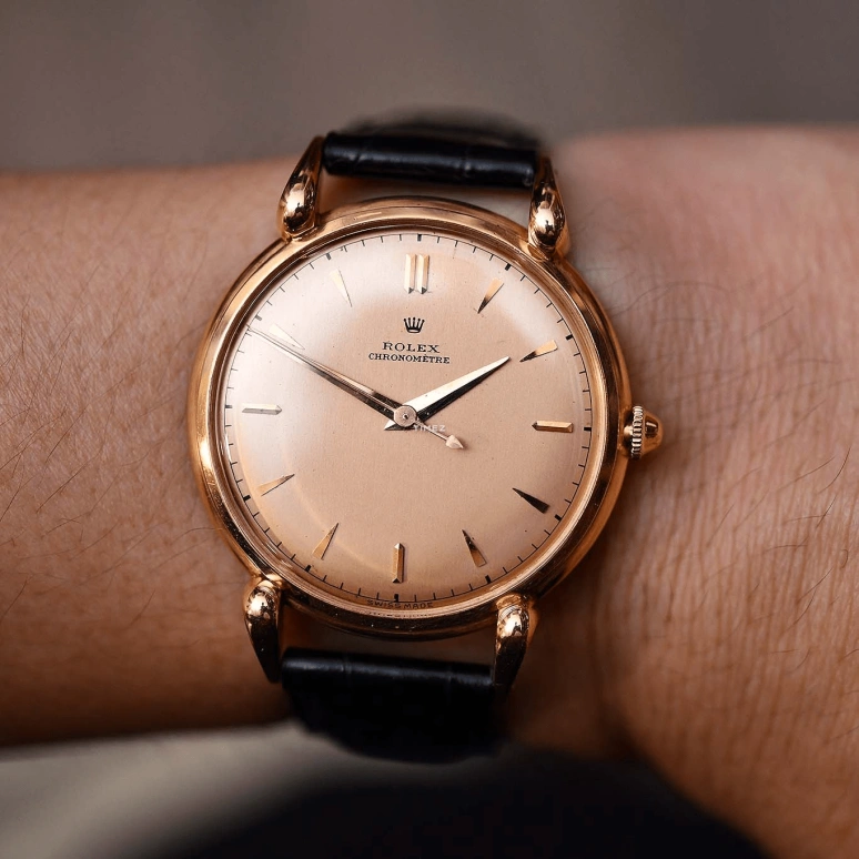 Rolex,Other 37mm,37mm,Rose Gold,Handwound,Sapphire,Crystal Glass,Round,4364