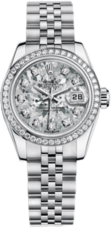 Rolex,Lady-Datejust 26mm,26mm,White Gold,Oystersteel,Silver,Automatic,Day,48hours,179384,179384-0010