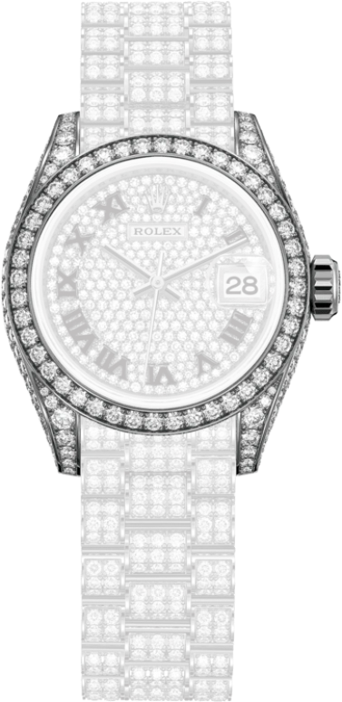 Rolex,Lady-Datejust 28mm,28mm,White Gold,Silver,Automatic,Day,55hours,279459RBR,279459RBR-0001