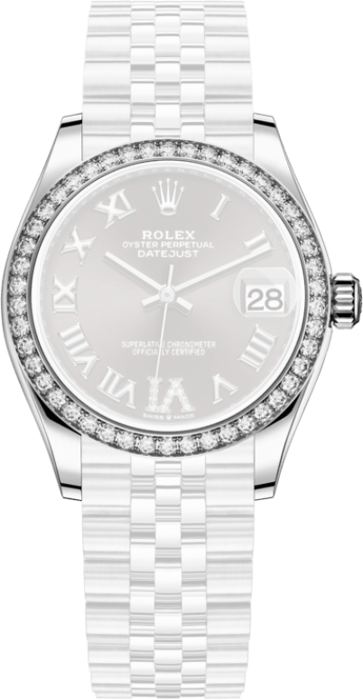 Rolex,Datejust 31 31mm,31mm,White Gold,Stainless Steel,Grey,Automatic,Day,55hours,278384RBR,278384RBR-0032