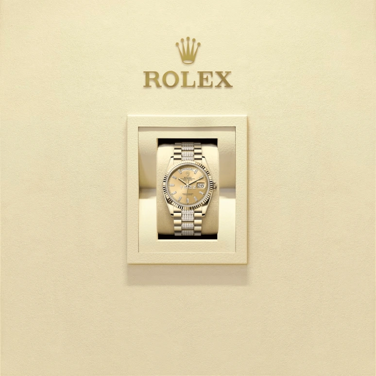 Rolex,Day-Date 36 36mm,36mm,Yellow Gold,Champagne,Automatic,Date,Day,128238,128238-0133