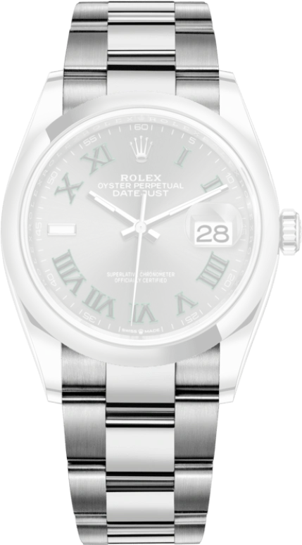 Rolex,Datejust 36 36mm,36mm,Stainless Steel,Grey,Automatic,Day,70hours,126200,126200-0018