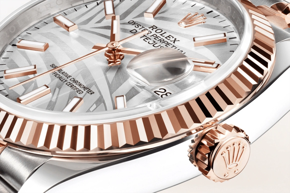 Rolex,Datejust 36 36mm,36mm,Rose Gold,Stainless Steel,Silver,Automatic,Day,70hours,126231,126231-0031