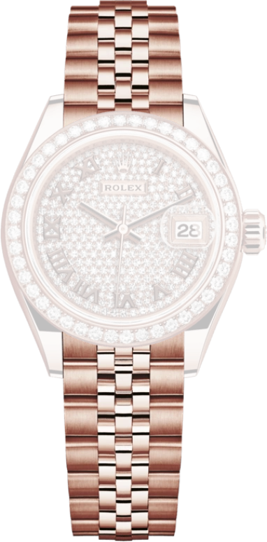 Rolex,Lady-Datejust 28mm,28mm,Everose Gold,Silver,Rose Gold,Automatic,Day,55hours,279135RBR,279135RBR-0022