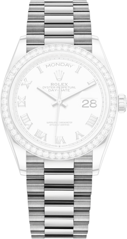Rolex,Day-Date 36 36mm,36mm,White Gold,White,Automatic,Date,Day,128349RBR,128349RBR-0025