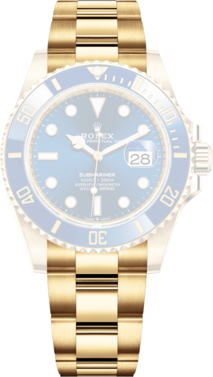 Rolex,Submariner 41mm,41mm,Yellow Gold,Blue,Automatic,Day,70hours,126618LB,126618LB-0002