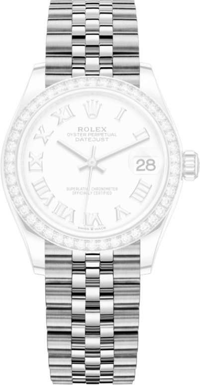 Rolex,Datejust 31 31mm,31mm,White Gold,Stainless Steel,White,Automatic,Day,55hours,278384RBR,278384RBR-0014