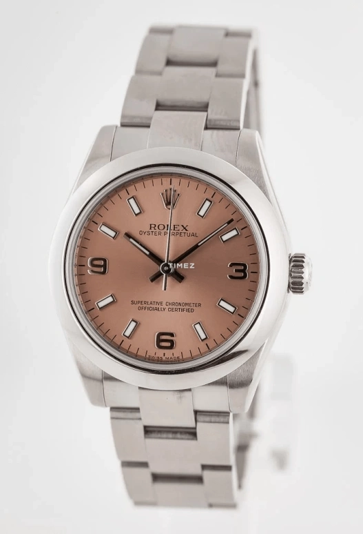 Rolex,Oyster Perpetual 31mm,31mm,Stainless Steel,Pink,Automatic,48hours,In-house Caliber,177200,177200-Pink