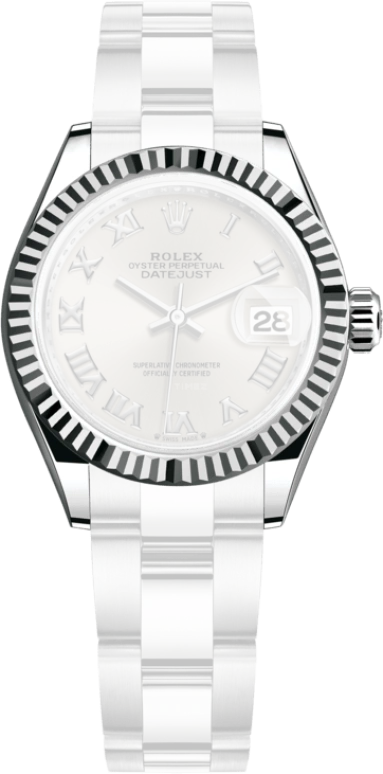 Rolex,Lady-Datejust 28mm,28mm,White Gold,Oystersteel,Silver,Automatic,Day,55hours,279174,279174-0008
