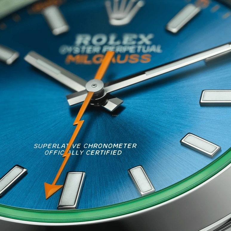 Rolex,Milgauss 40mm,40mm,Stainless Steel,Blue,Automatic,48hours,In-house Caliber,116400GV,116400GV-0002