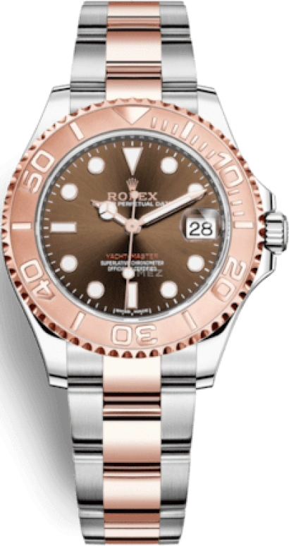 Rolex,Yacht-Master 37mm,37mm,Stainless Steel,Everose Gold,Chocolate,Automatic,Day,55hours,268621,268621-0003