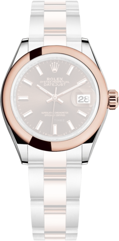 Rolex,Lady-Datejust 28mm,28mm,Everose Gold,Oystersteel,Brown,Automatic,Day,55hours,279161,279161-0018