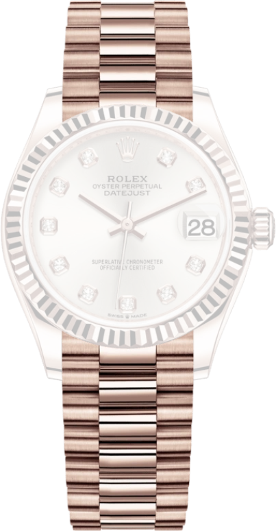 Rolex,Datejust 31 31mm,31mm,Rose Gold,Silver,Automatic,Day,55hours,278275,278275-0039